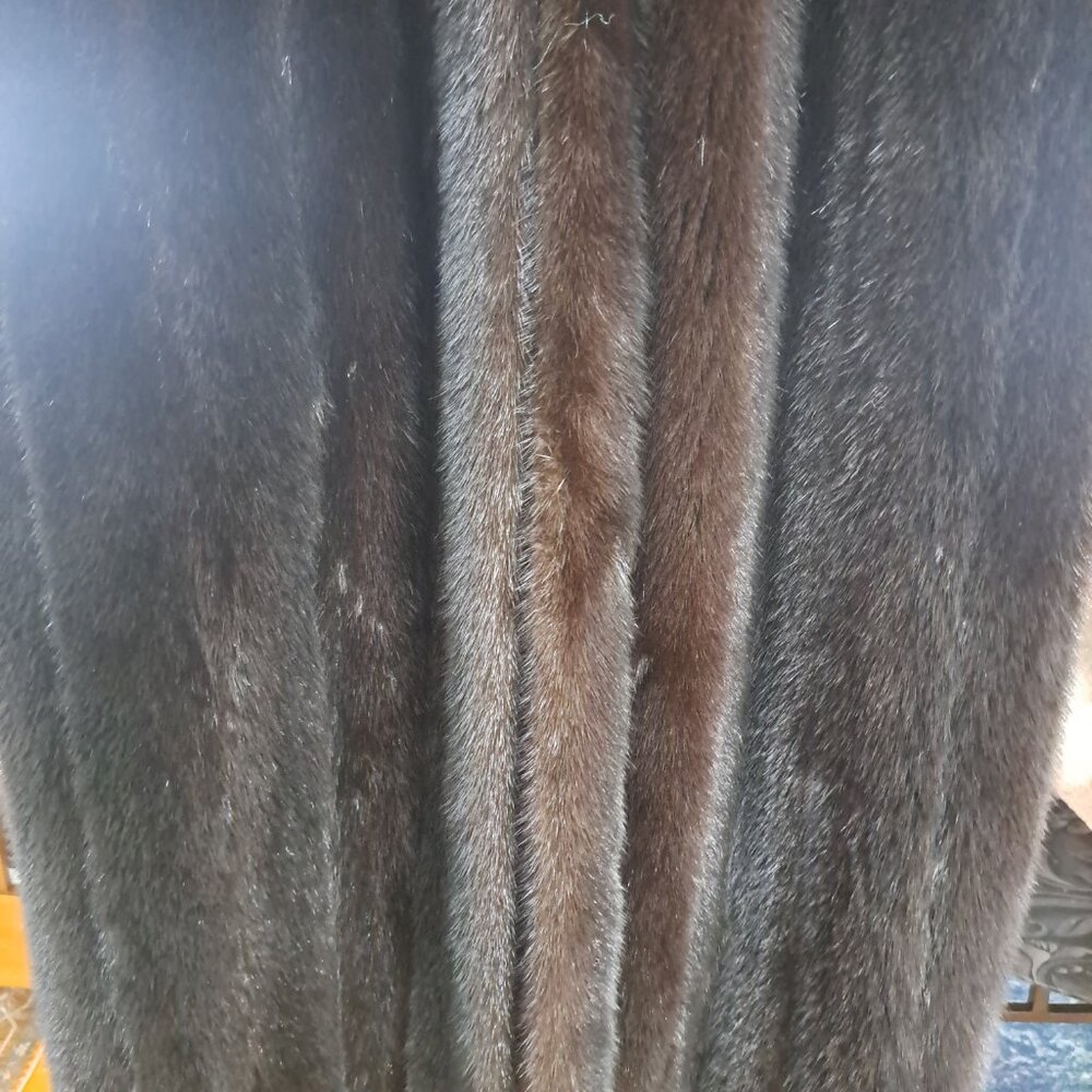 MINK COAT GENUINE FULL LENGTH 48IN SIZE 10 EXCELLENT CONDITION  48long 24in slee - Picture 8 of 16